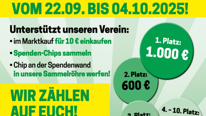 TSV nimmt am Marktkauf Spendenmarathon teil